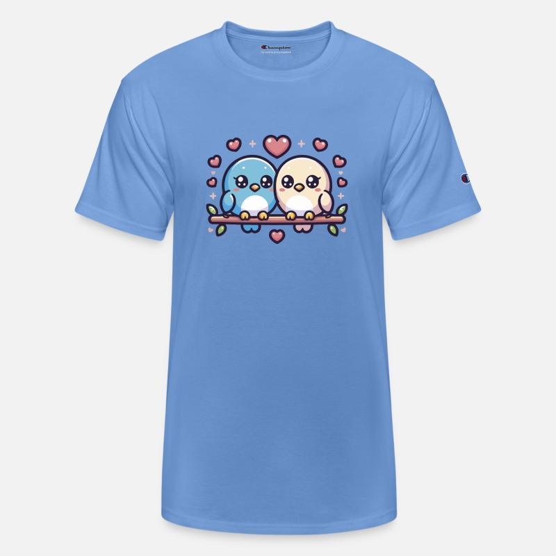 cute lovebirds perched on a branch