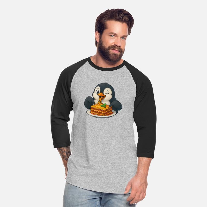 Cute penguin lasagna cartoon comic joy