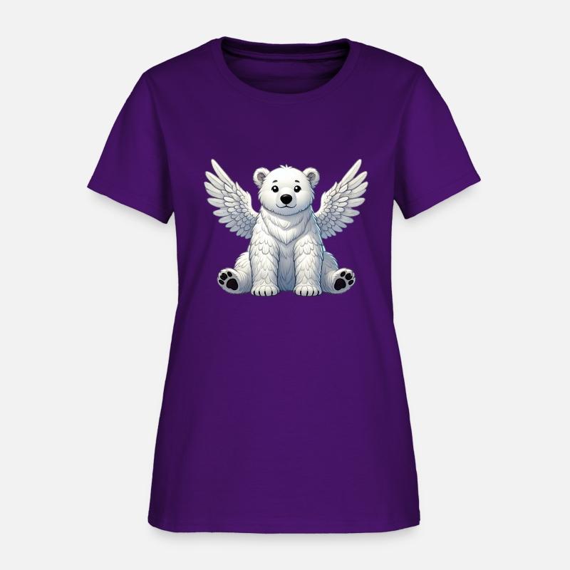 Cute Polar Bear Angel Cartoon Animal Illustration