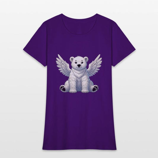 Cute Polar Bear Angel Cartoon Animal Illustration