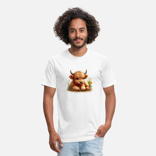 Cute Scottish Highland Cow Calf Scotland Nature