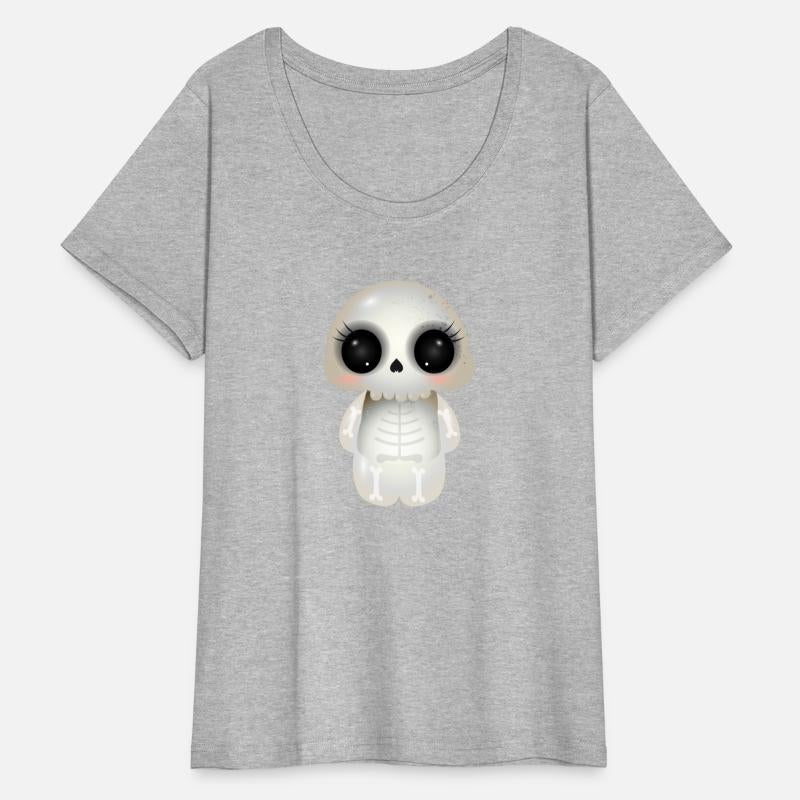 cute skull with dark eye sockets & eyelashes