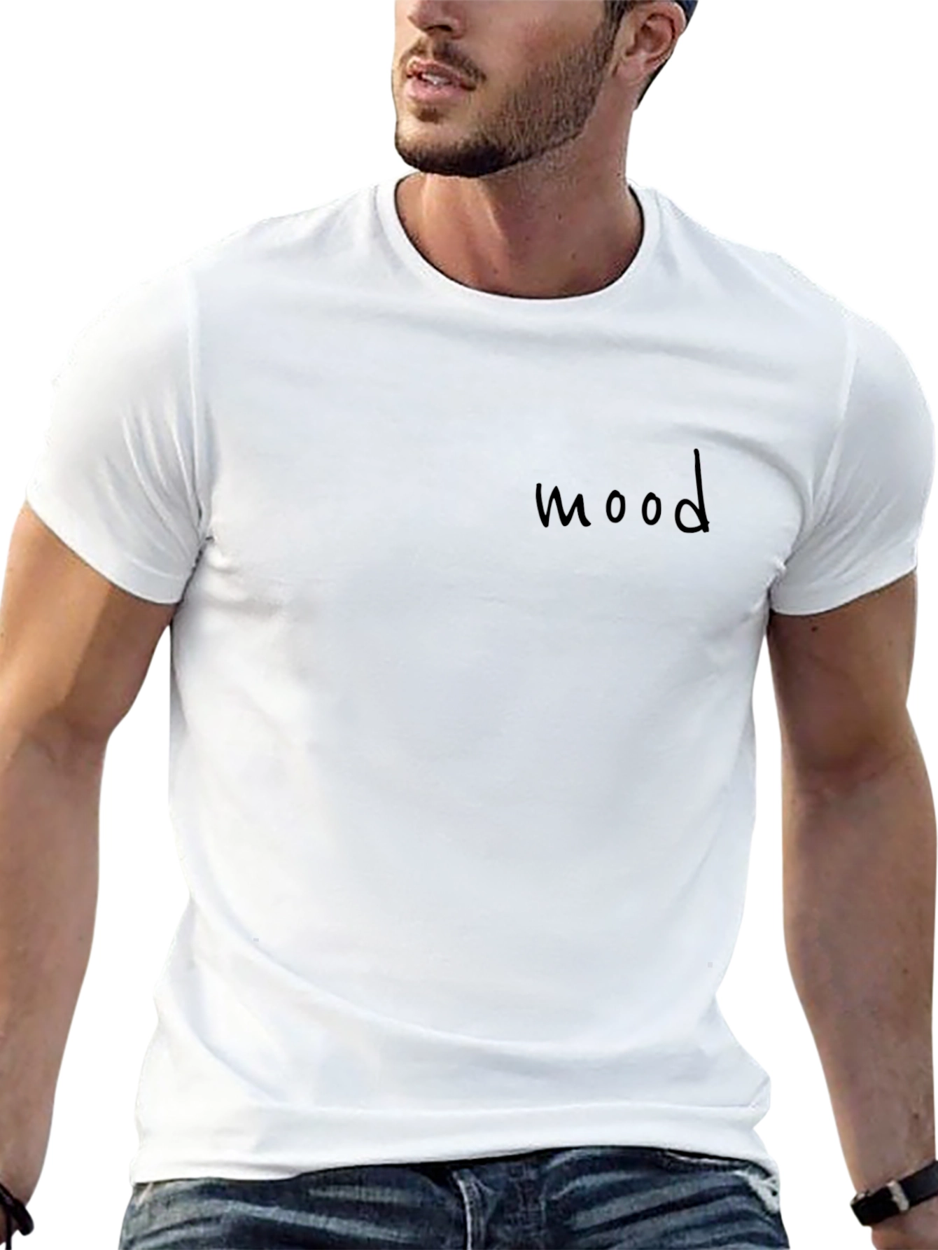 Mens Black Mood Graphic T-Shirt