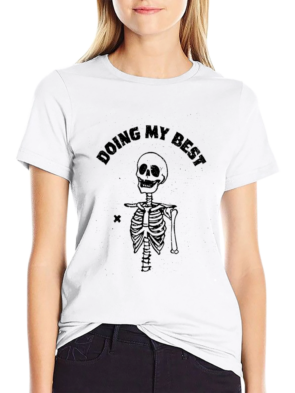 Doing My Best Skeleton Graphic T-Shirt