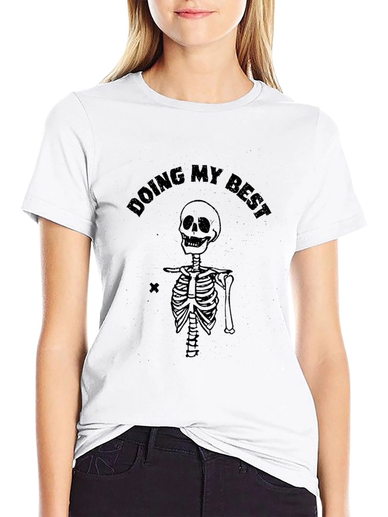 Doing My Best Skeleton Graphic T-Shirt