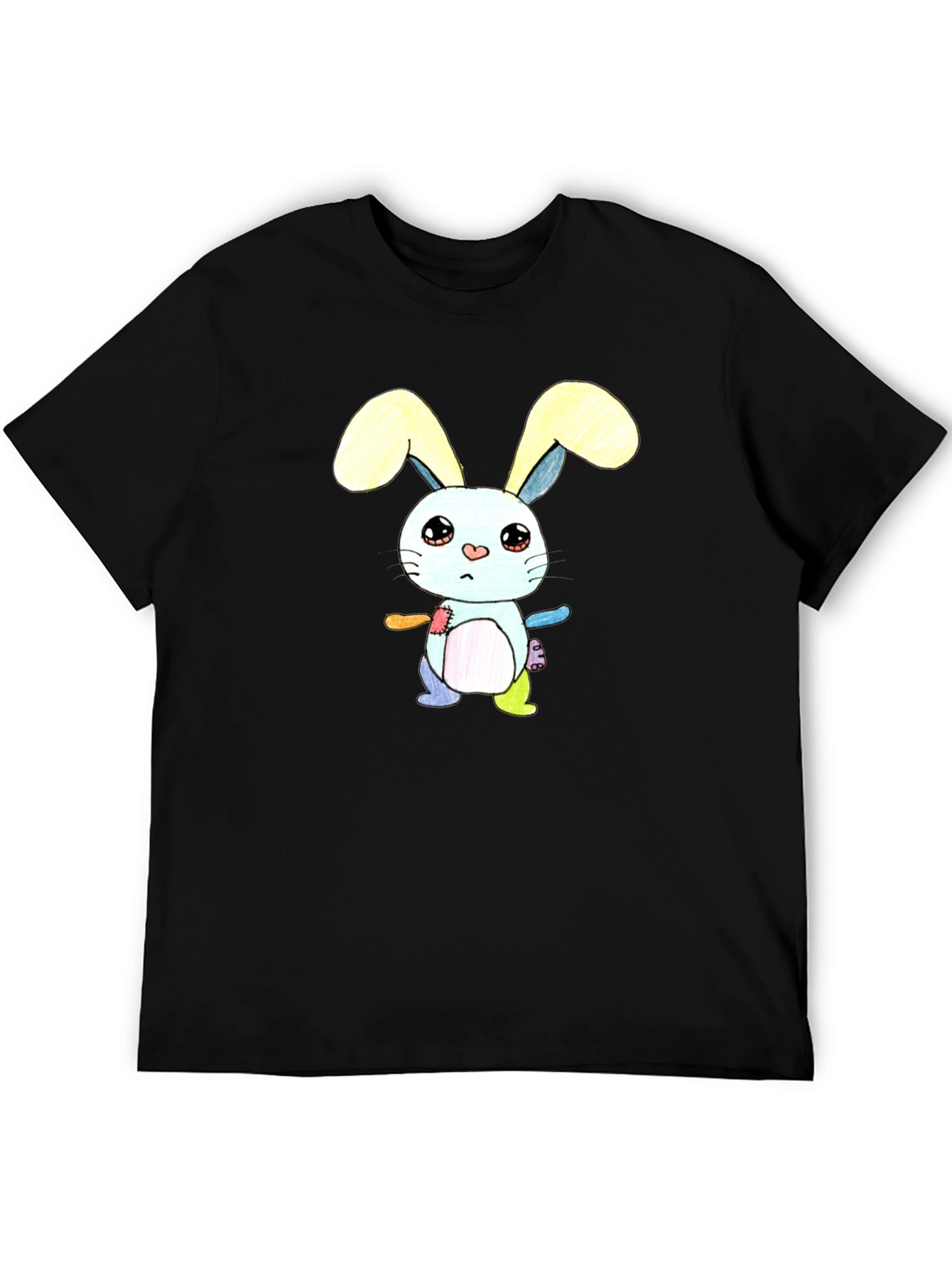 Cute Cartoon Bunny T-Shirt - Unisex Black Tee