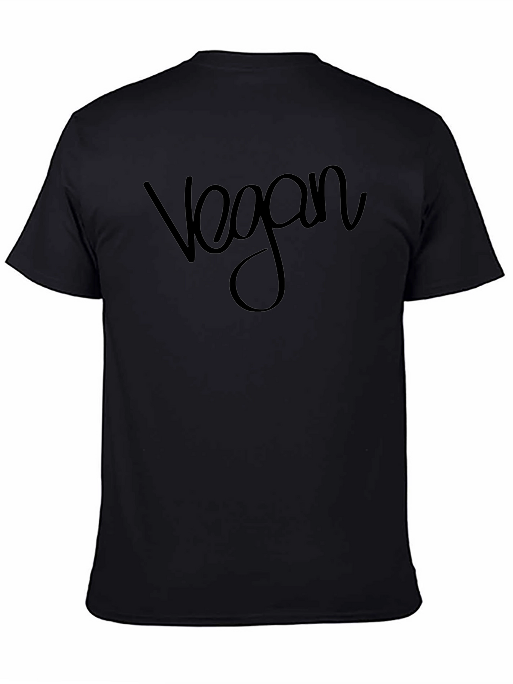Vegan T-Shirt - Black Crew Neck
