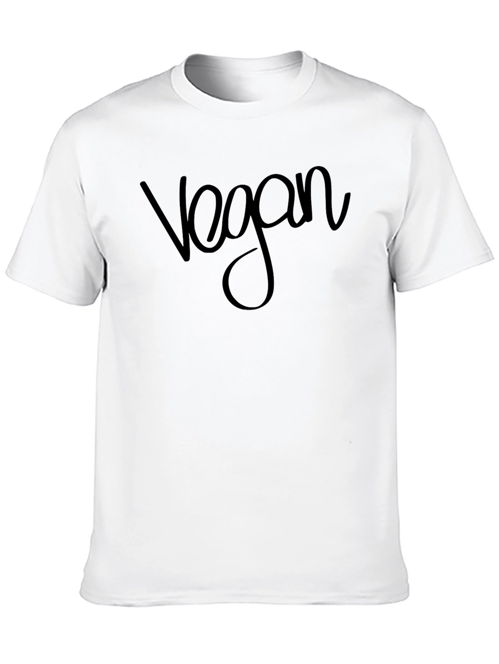 Vegan T-Shirt - Black Crew Neck