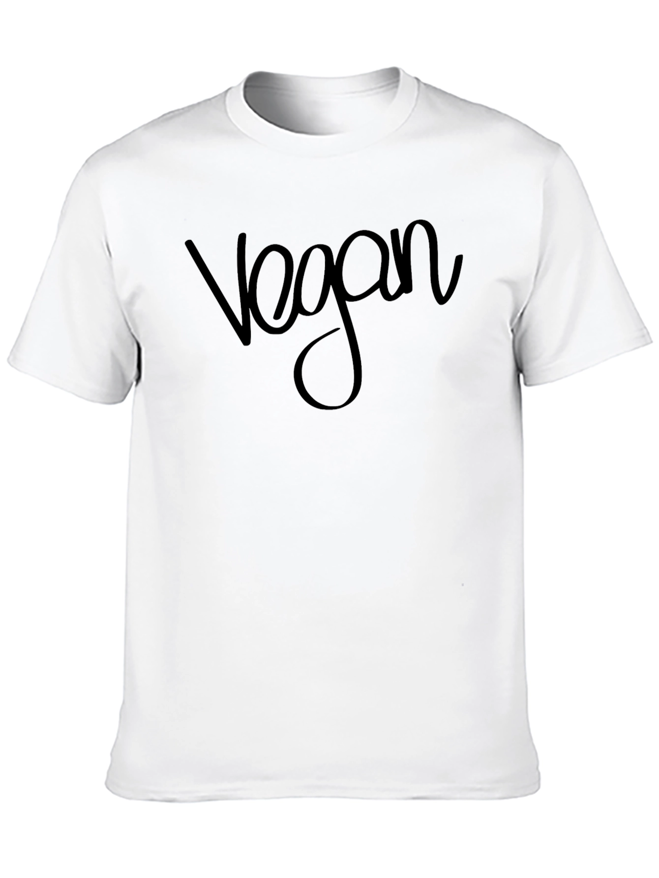 Vegan T-Shirt - Black Crew Neck