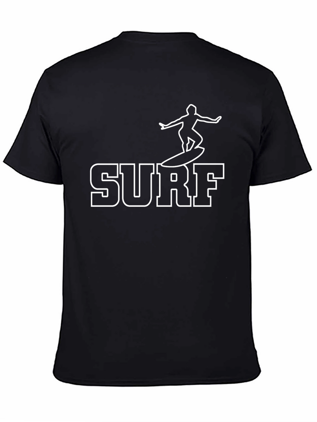 Surf Graphic T-Shirt - Black Cotton Tee