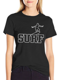 Surf Graphic T-Shirt - Black Cotton Tee