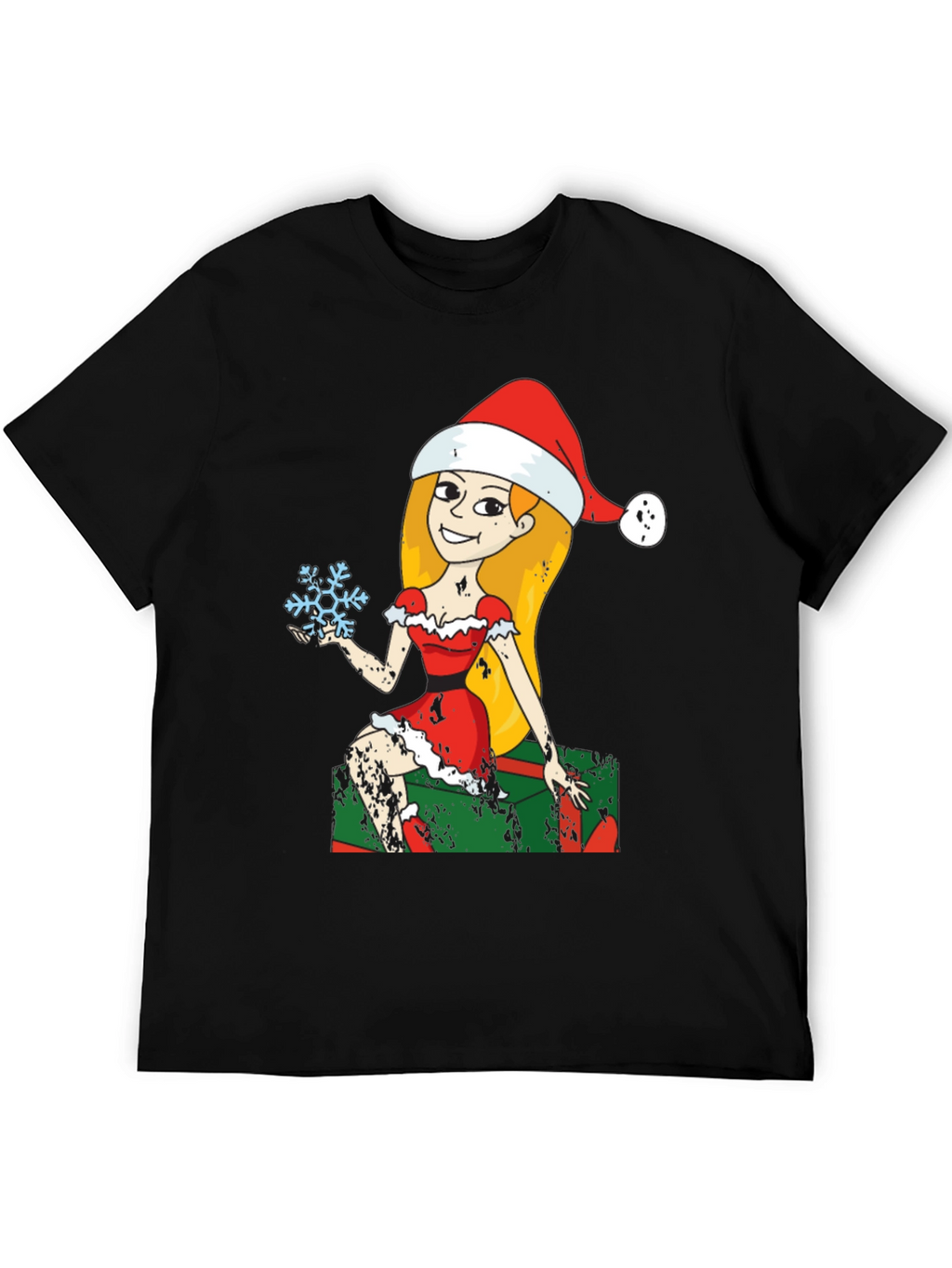 Christmas Elf Snowflake Graphic Tee