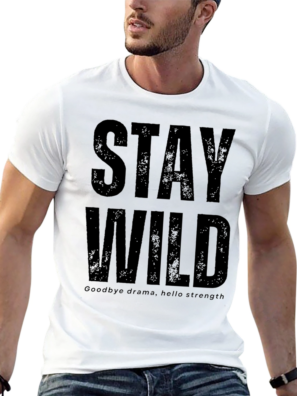 Stay Wild Graphic Print T-Shirt
