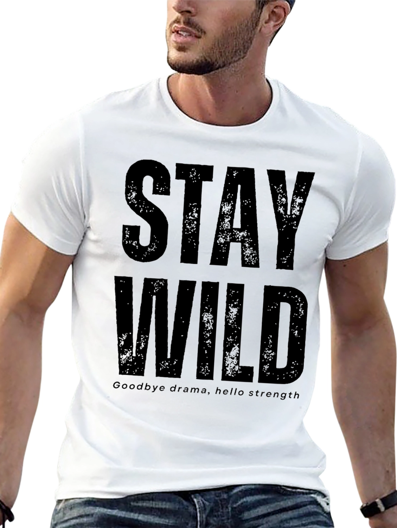 Stay Wild Graphic Print T-Shirt