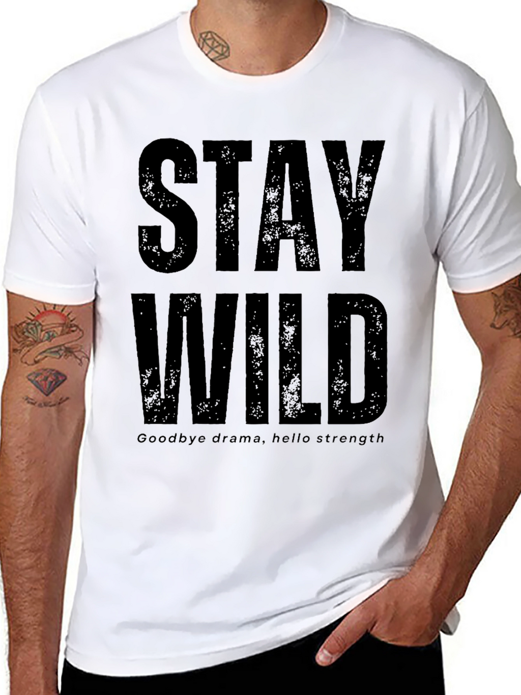 Stay Wild Graphic Print T-Shirt