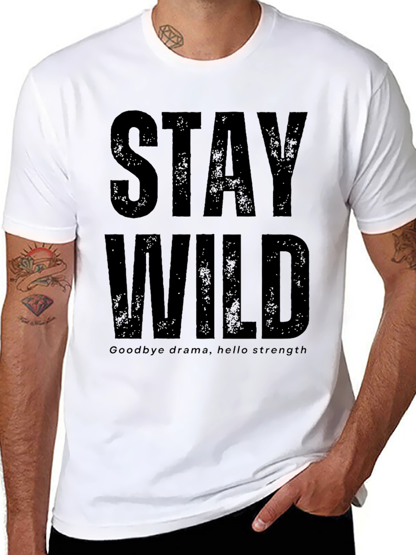 Stay Wild Graphic Print T-Shirt