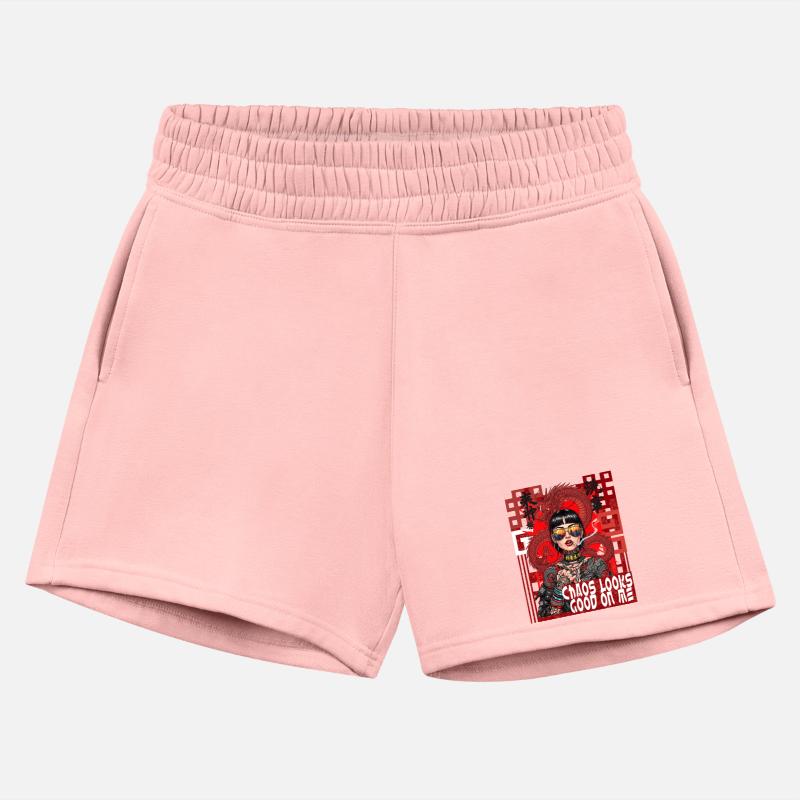 Cyberpunk illustration of a powerful young woman