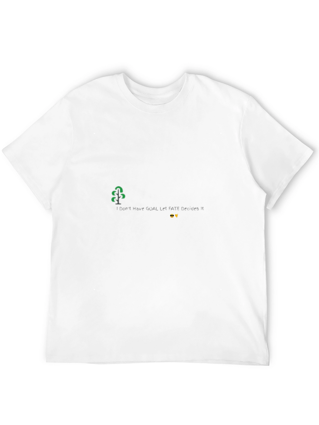 Black T-Shirt with Tree and Funny Slogan