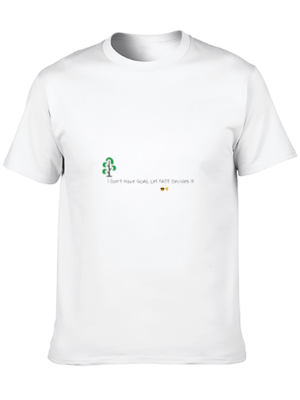 Black T-Shirt with Tree and Funny Slogan