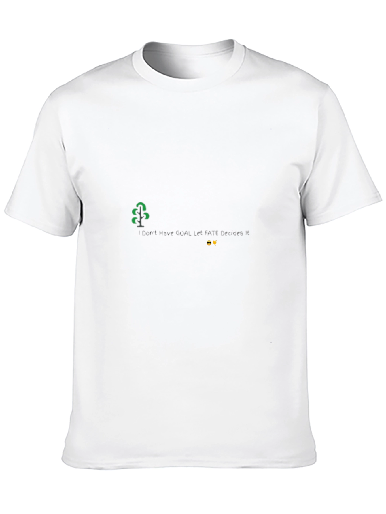 Black T-Shirt with Tree and Funny Slogan