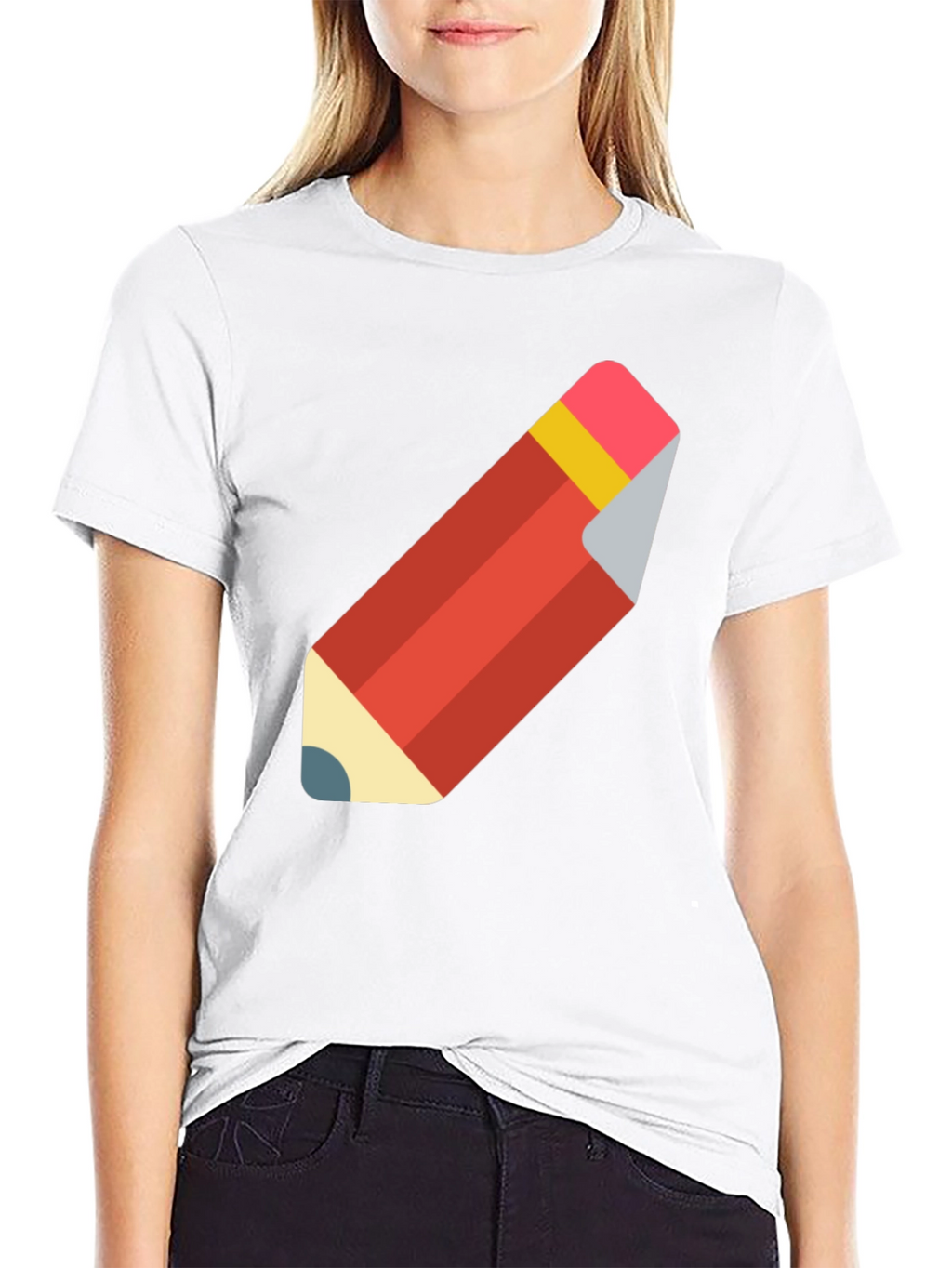 Pencil Graphic Black T-Shirt