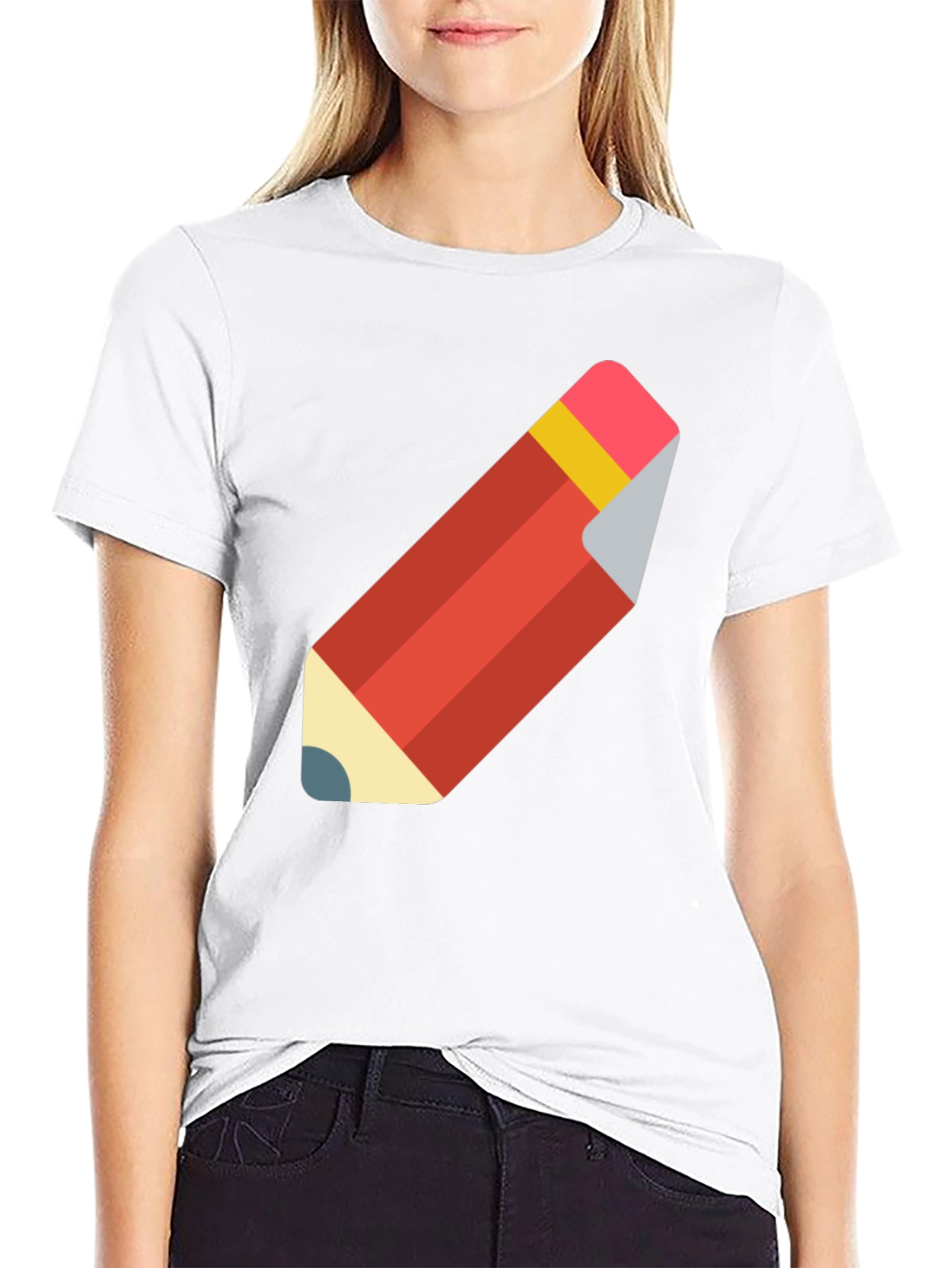 Pencil Graphic Black T-Shirt