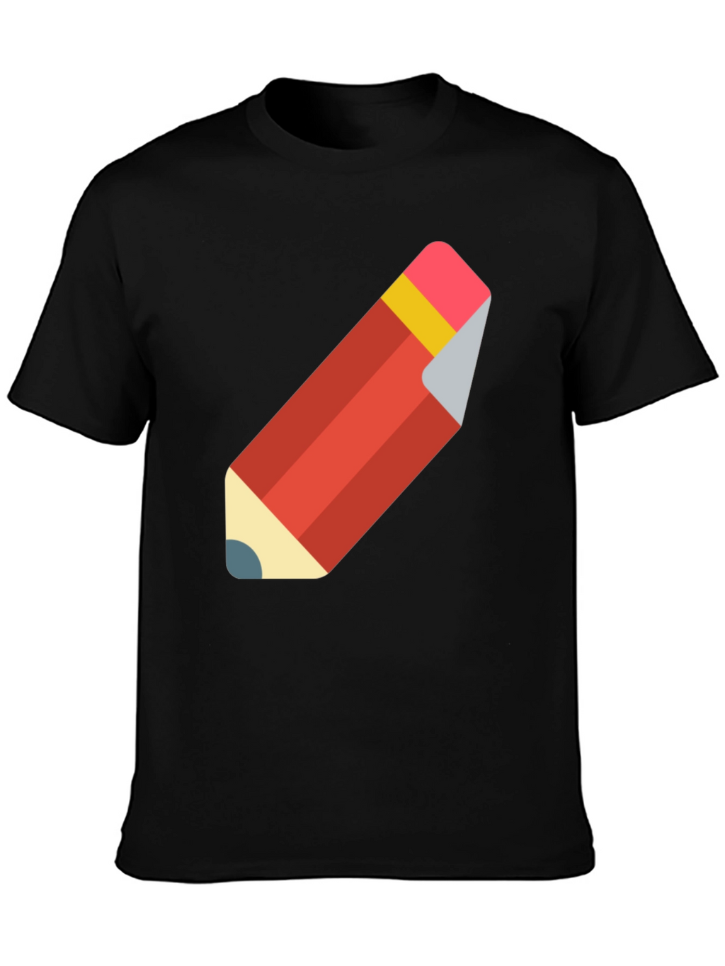 Pencil Graphic Black T-Shirt