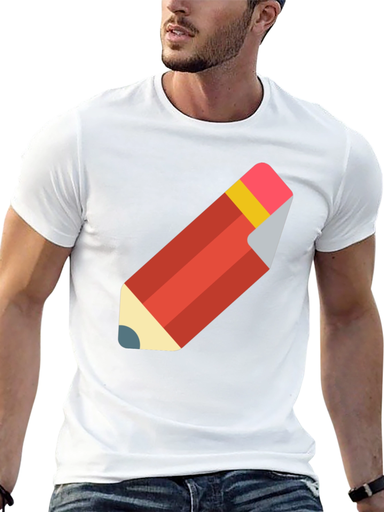 Pencil Graphic Black T-Shirt