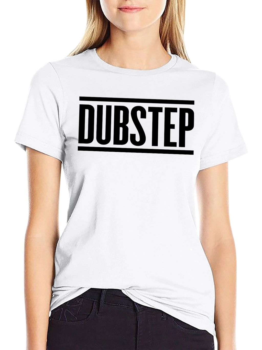 Dubstep Graphic Print T-Shirt - Black
