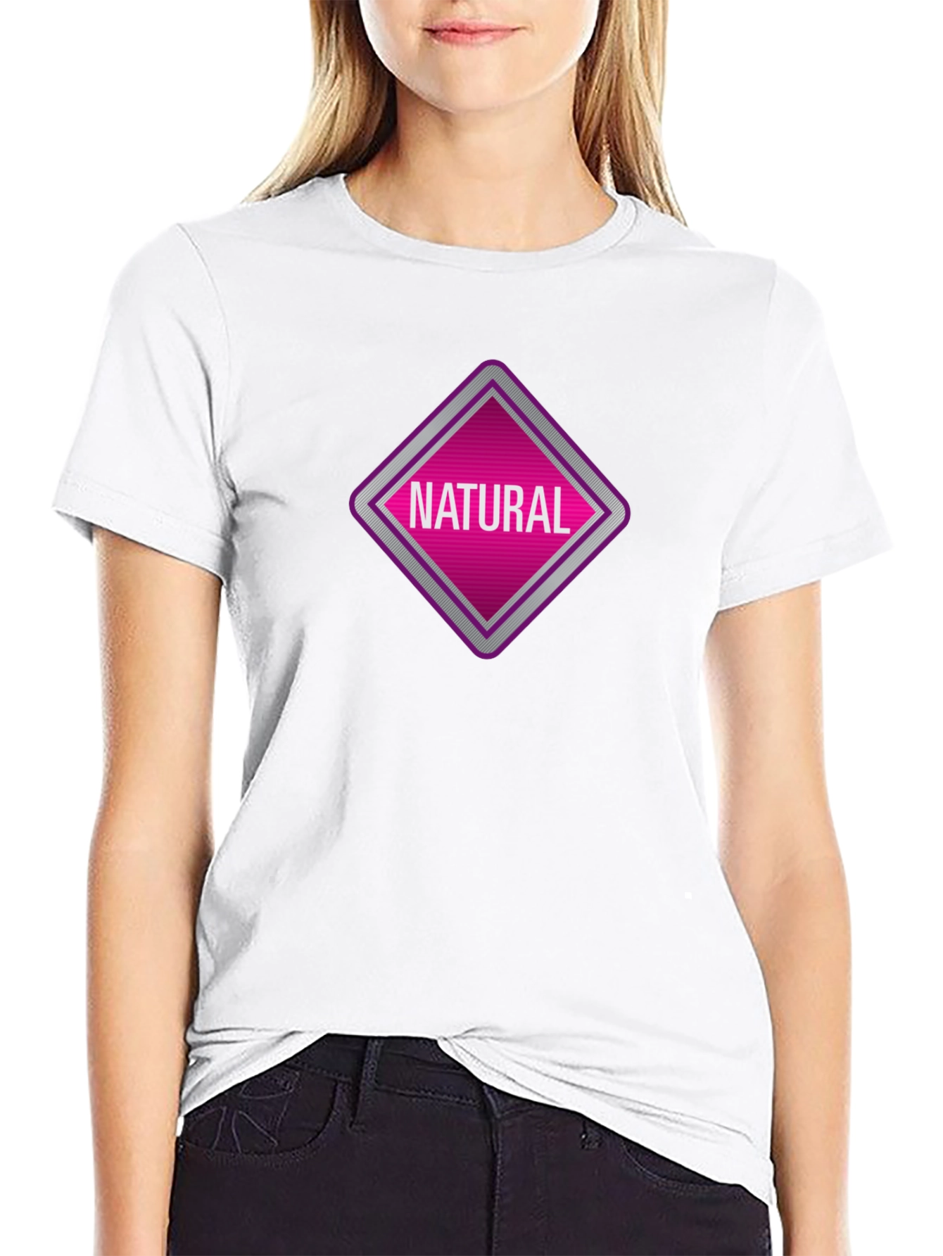 Natural Graphic Tee - Black Cotton T-Shirt