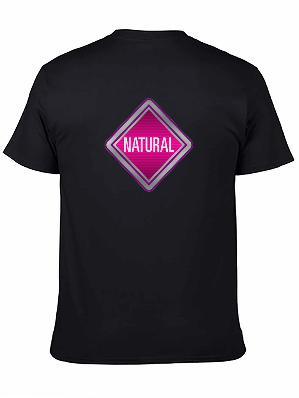 Natural Graphic Tee - Black Cotton T-Shirt