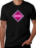 Natural Graphic Tee - Black Cotton T-Shirt