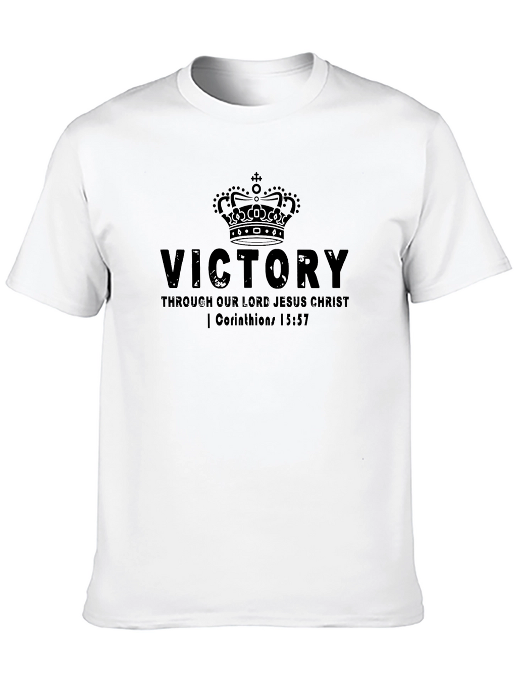 Victory Through Christ Black T-Shirt