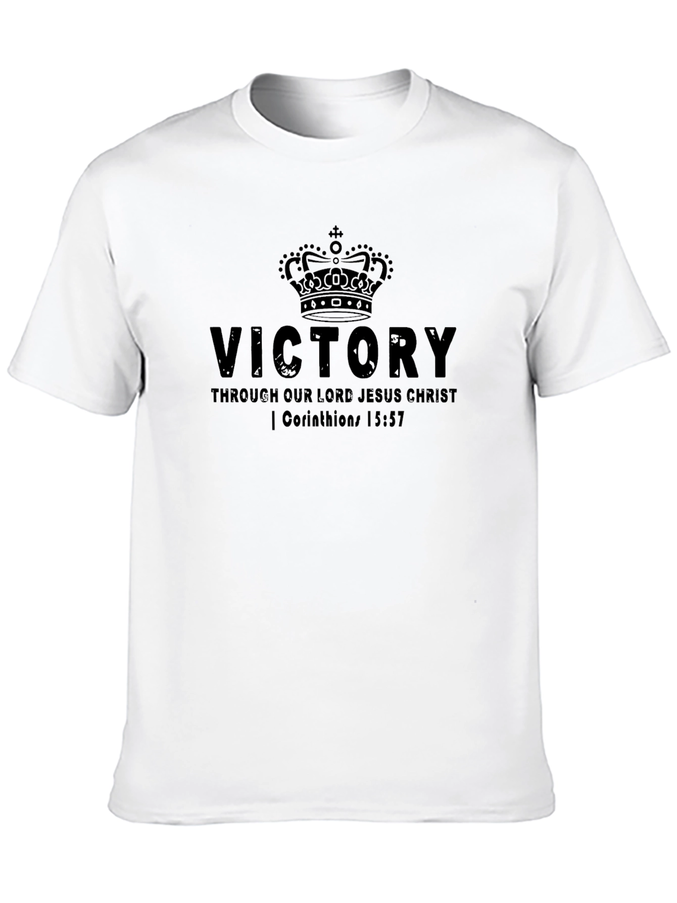 Victory Through Christ Black T-Shirt