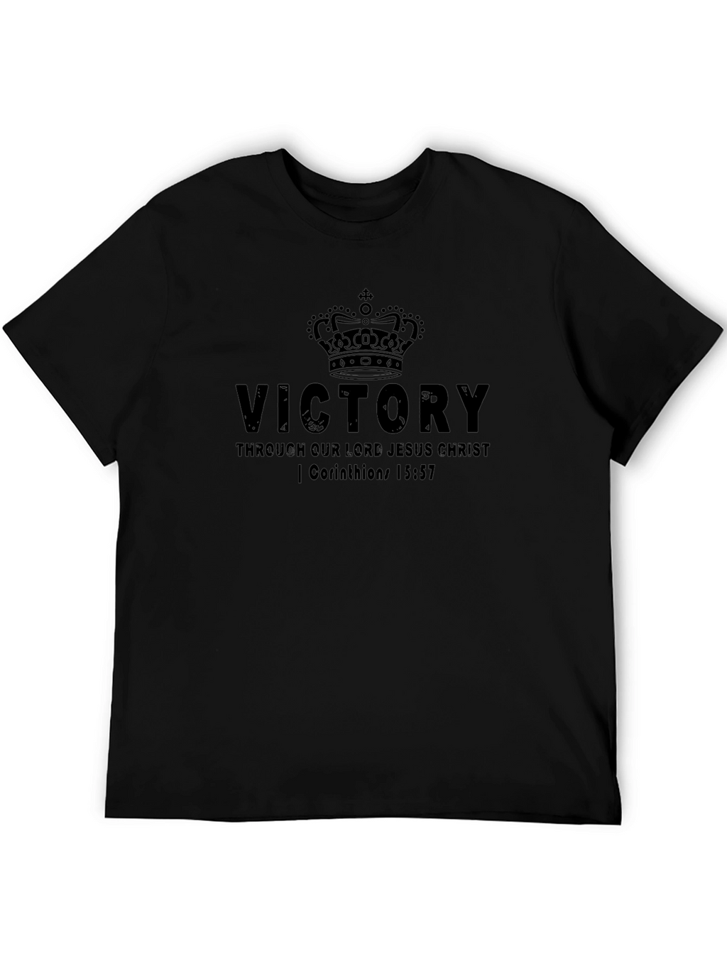 Victory Through Christ Black T-Shirt