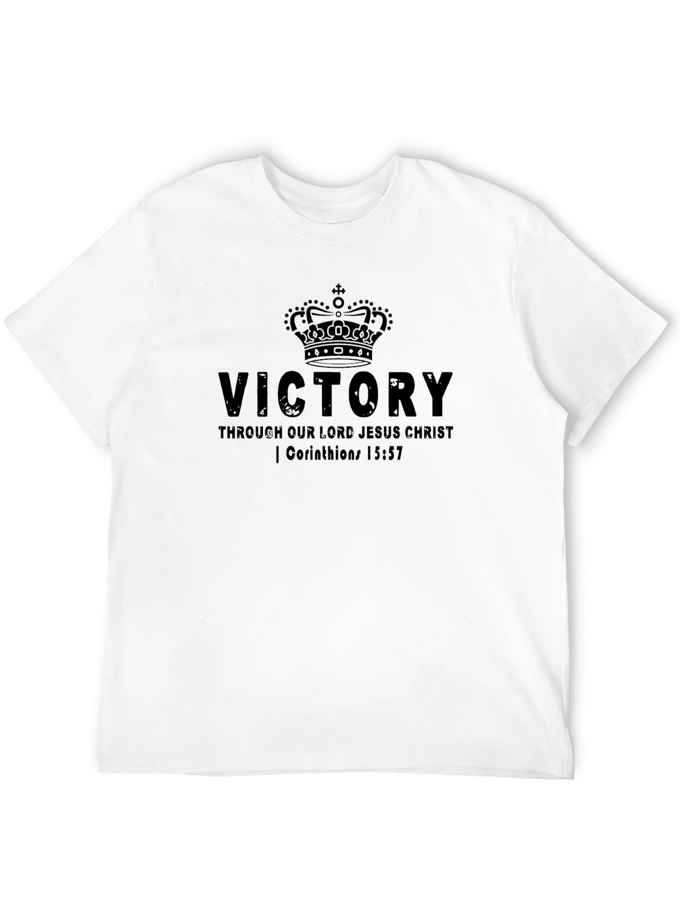 Victory Through Christ Black T-Shirt