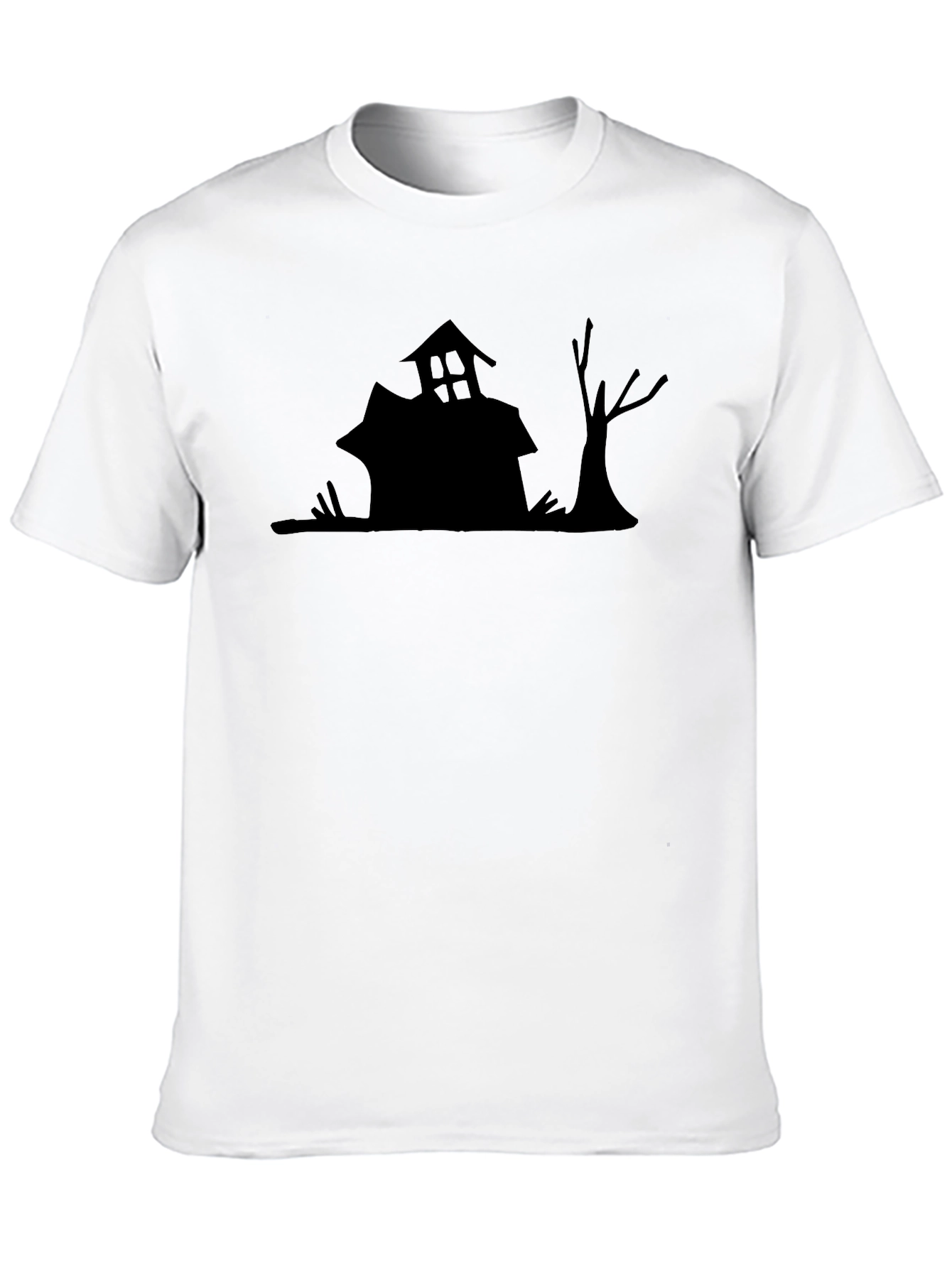 Spooky House Graphic Tee - Halloween Shirt