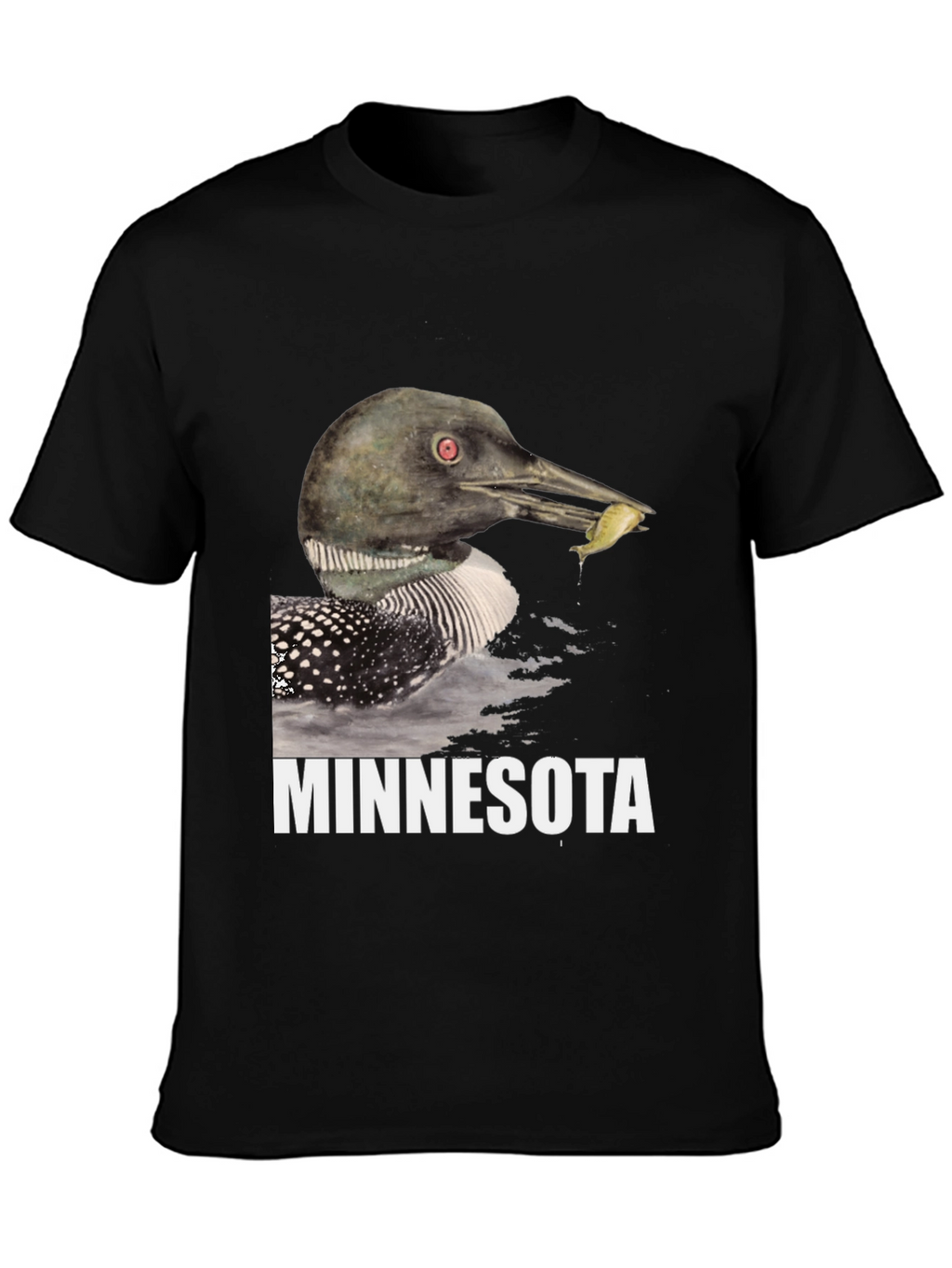 Minnesota Loon Graphic T-Shirt - Black