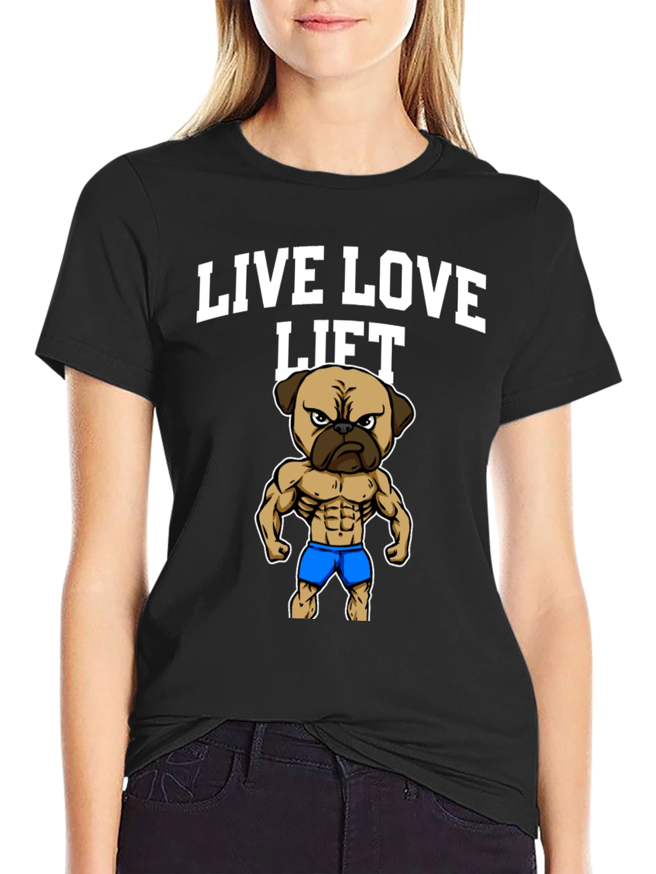 Live Love Lift Pug T-Shirt