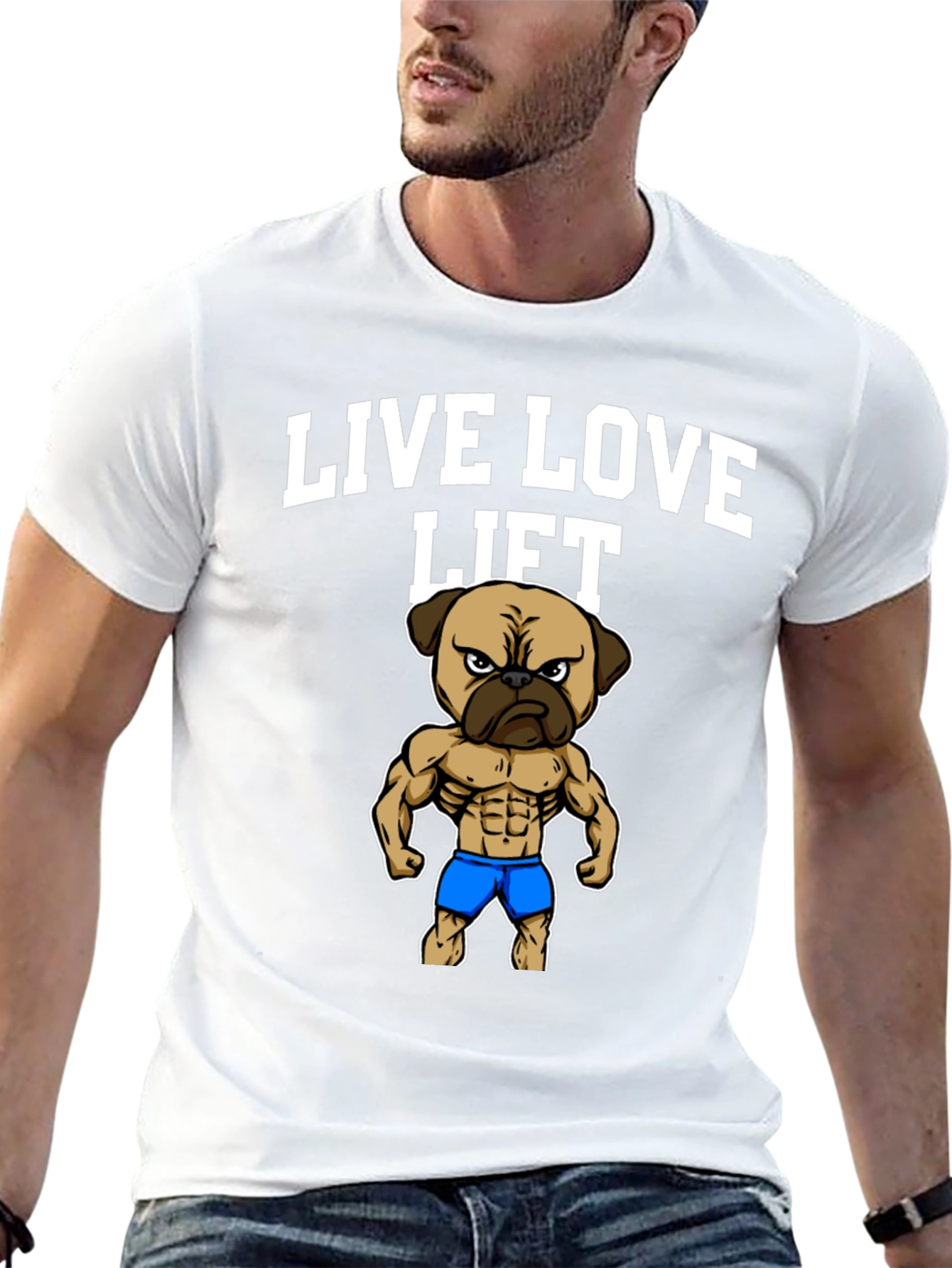 Live Love Lift Pug T-Shirt
