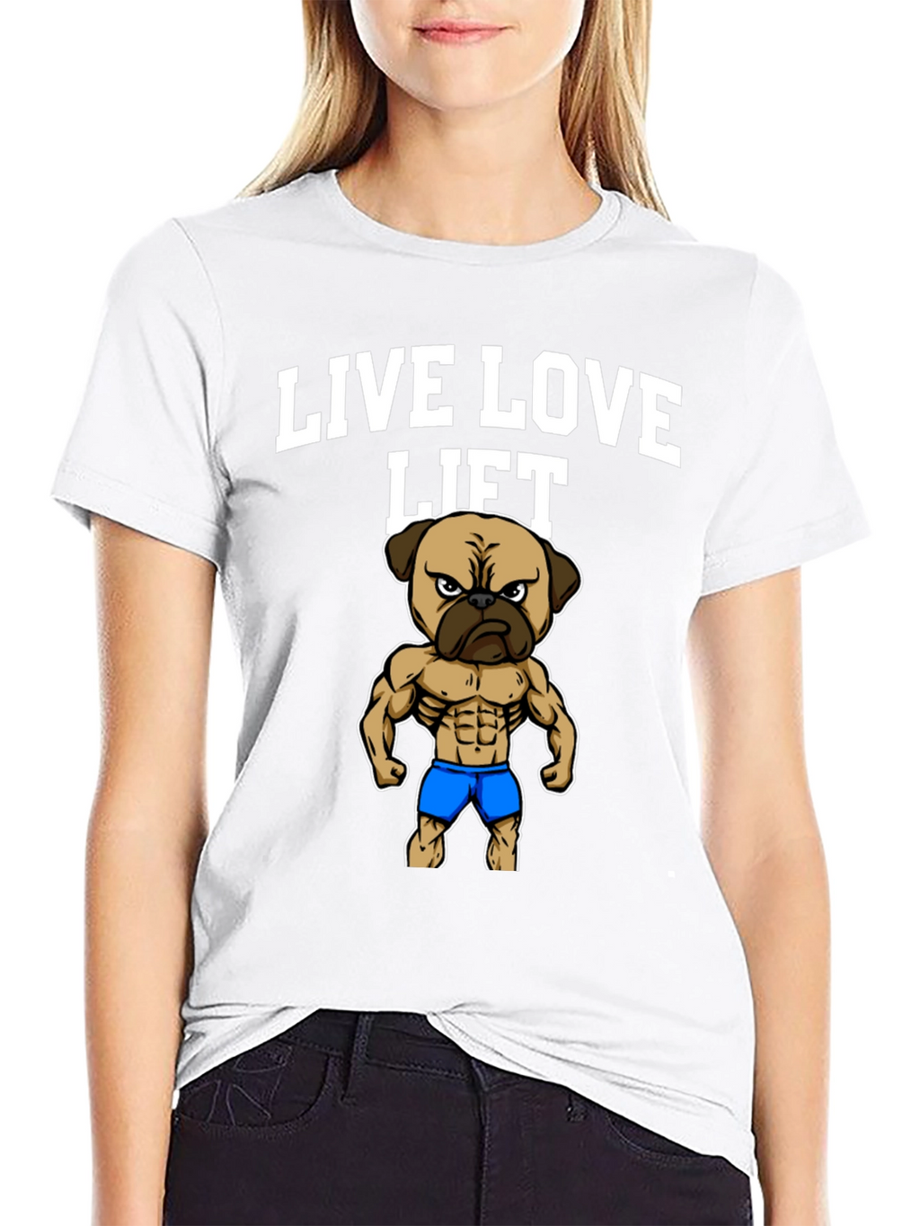Live Love Lift Pug T-Shirt