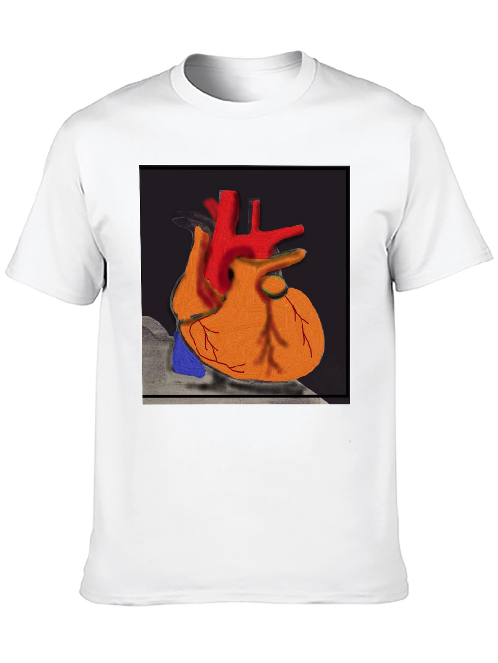 Anatomical Heart Graphic T-Shirt - Black