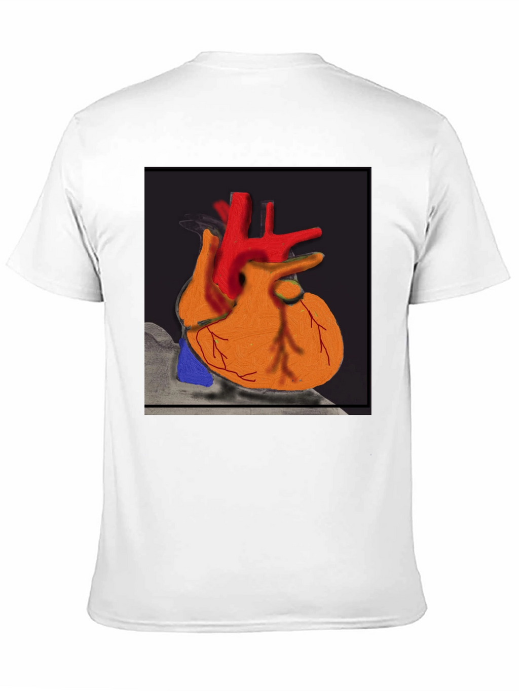 Anatomical Heart Graphic T-Shirt - Black