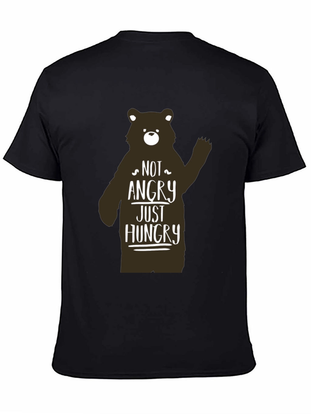Not Angry Just Hungry Bear Graphic T-Shirt