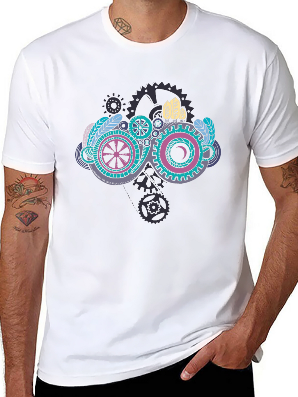 Steampunk Goggles Graphic Black T-Shirt