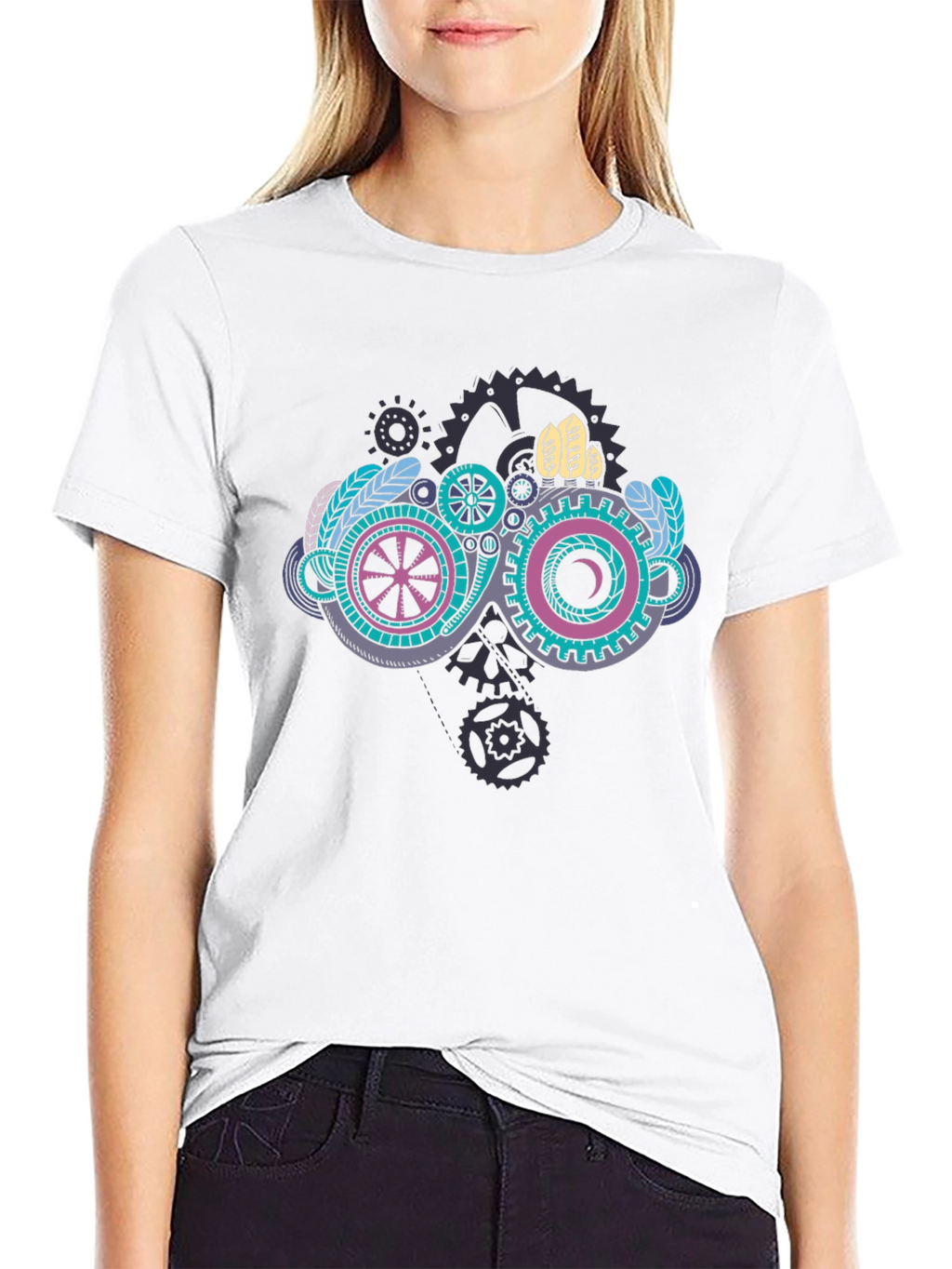 Steampunk Goggles Graphic Black T-Shirt