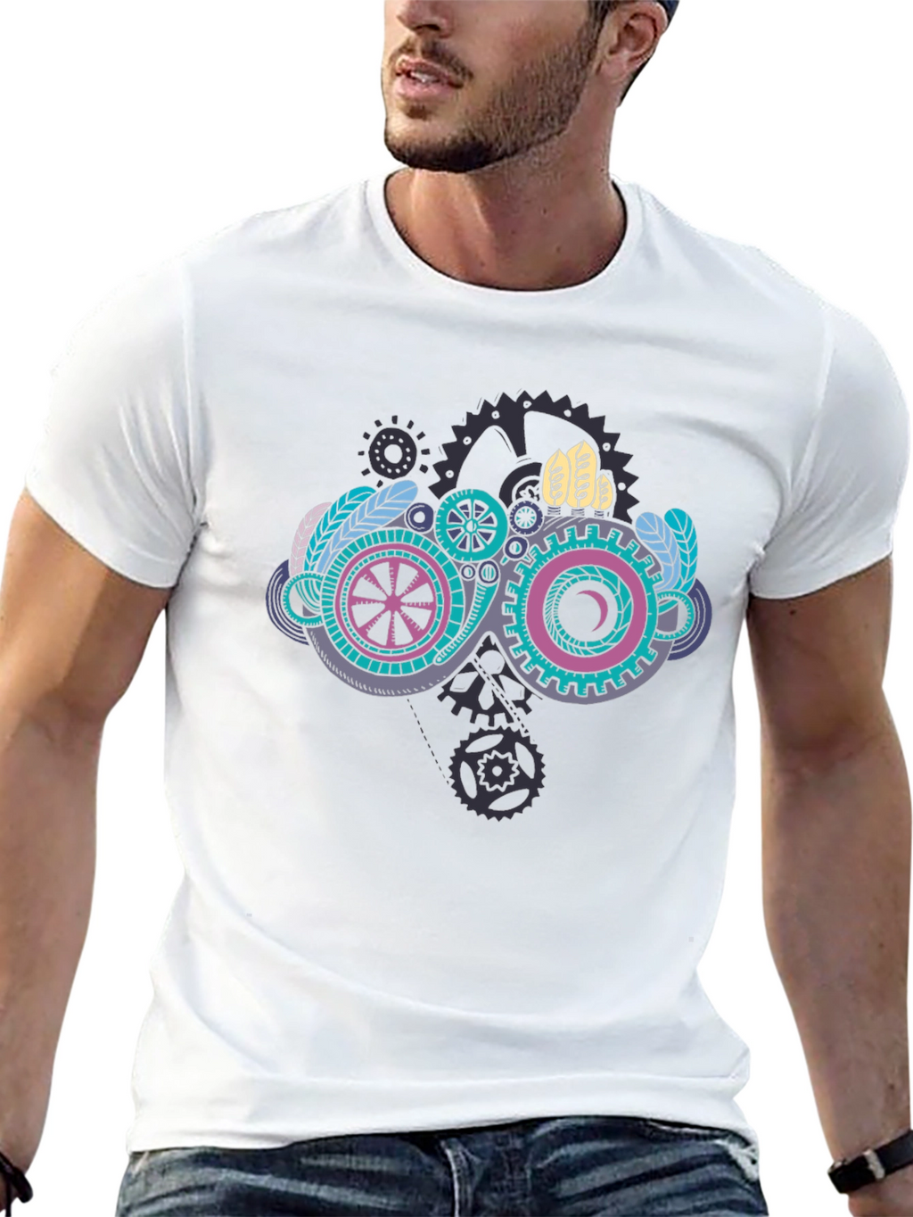 Steampunk Goggles Graphic Black T-Shirt