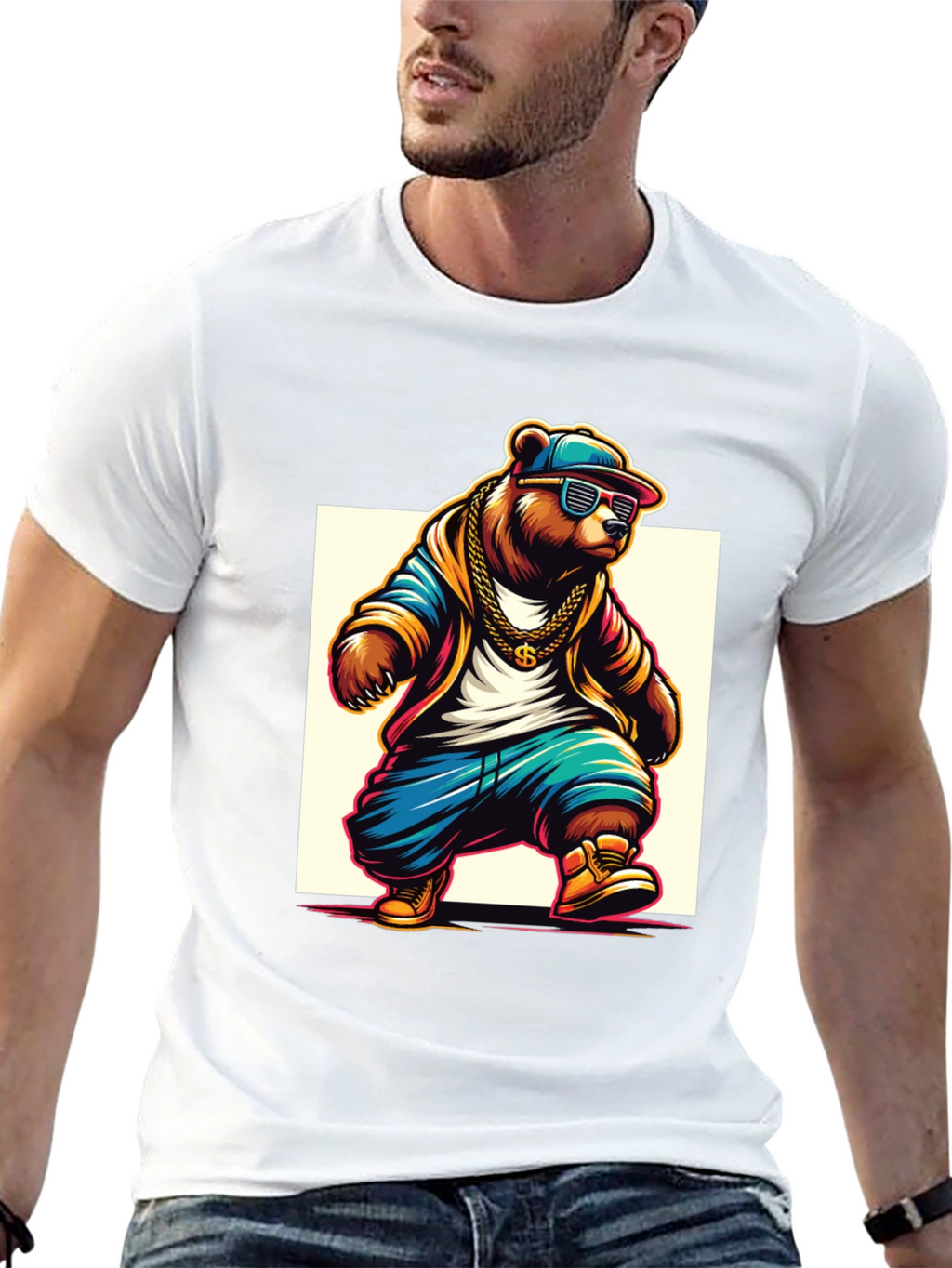 Cool Bear Hip Hop Graphic Tee
