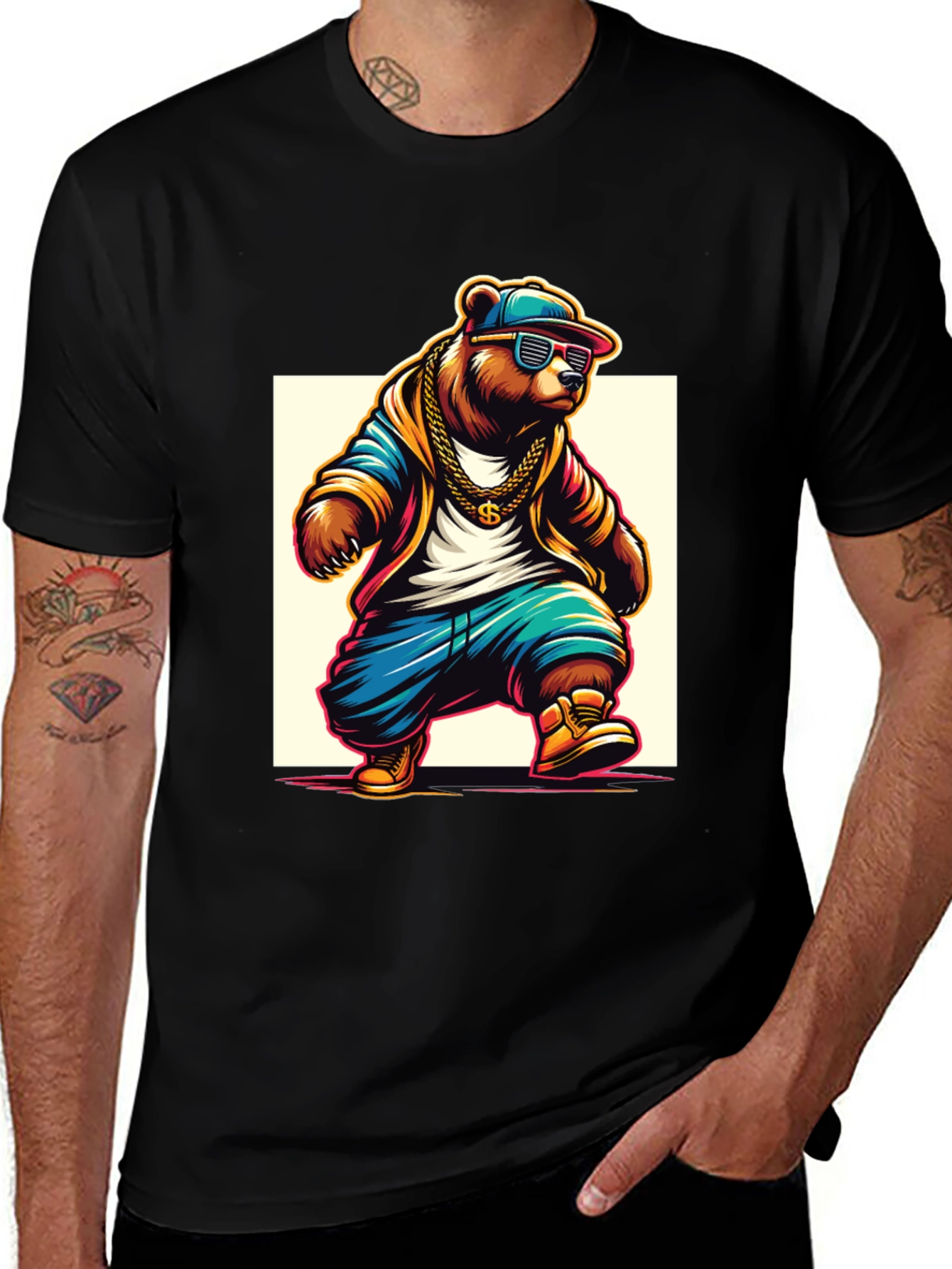 Cool Bear Hip Hop Graphic Tee