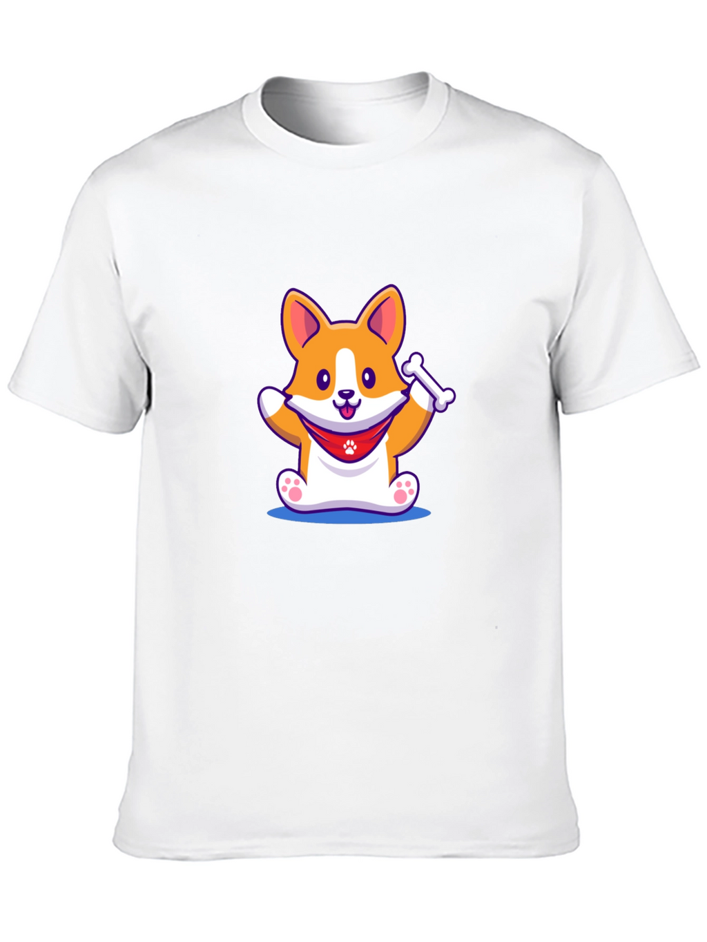 Cute Corgi Dog Black T-Shirt